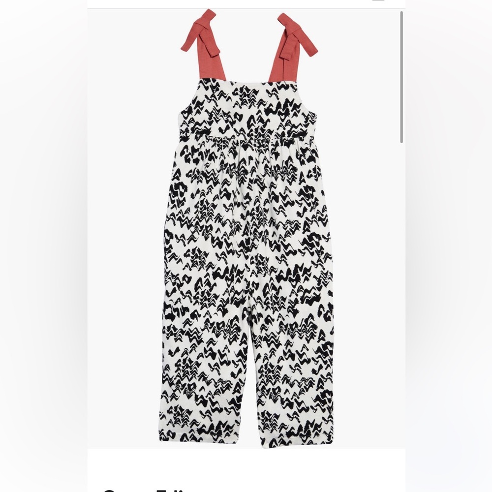 Black and White Floral Jumpsuit
